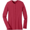 Custom Port Authority Womens Concept Stretch Button-Front Cardigan. Rich Red