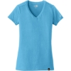 Custom New Era Womens Heritage Blend V-Neck Tee. Sky Blue