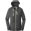 Custom New Era Womens Sueded Cotton Blend Full-Zip Hoodie. Black Heather