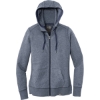 Custom New Era Womens French Terry Full-Zip Hoodie. True Navy Blue Twist