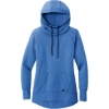 Custom New Era Womens Tri-Blend Fleece Pullover Hoodie. Royal Blue Heather
