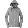 Custom New Era Womens Tri-Blend Fleece Full-Zip Hoodie. Shadow Grey He