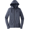 Custom New Era Womens Tri-Blend Fleece Full-Zip Hoodie. True Navy Blue Heather