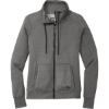 Custom New Era Womens Performance Terry Full-Zip Cowl Graphite Heather Gray