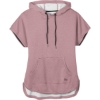 Custom New Era Womens Performance Terry Short Sleeve Hoodie Dusty Mauve Purple Heather