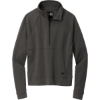 Custom New Era Womens STS 1/2-Zip Graphite Gray