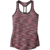 Custom OGIO Womens Verge Racerback Tank. Fierce Coral Red Space Dye