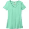 Custom Port & Co Womens Beach Wash Garment-Dyed V-Neck Tee Jadeite Green