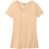 Custom Port & Co Womens Beach Wash Garment-Dyed V-Neck Tee Peach Pink