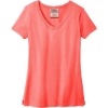 Custom Port & Co Womens Beach Wash Garment-Dyed V-Neck Tee Poppy Red
