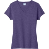 Custom Port & Co Womens Tri-Blend V-Neck Tee. Team Purple Heather