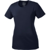Custom Port & Co Womens Performance Tee. Deep Navy Blue