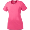 Custom Port & Co Womens Performance Tee. Neon Pink
