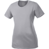 Custom Port & Co Womens Performance Tee. Silver