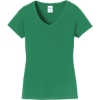 Custom Port & Co Womens Fan Favorite V-Neck Tee. Athletic Kelly