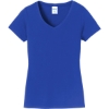 Custom Port & Co Womens Fan Favorite V-Neck Tee. True Royal Blue