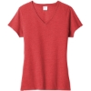 Custom Port & Co Womens Fan Favorite Blend V-Neck Tee. Brt Red Hthr