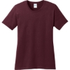 Custom Port & Co Womens Core Cotton Tee. Athletic Maroon Red