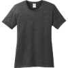 Custom Port & Co Womens Core Cotton Tee. Dk Hthr Grey