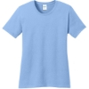 Custom Port & Co Womens Core Cotton Tee. Light Blue