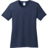 Custom Port & Co Womens Core Cotton Tee. Navy Blue