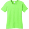 Custom Port & Co Womens Core Cotton Tee. Neon Green