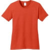 Custom Port & Co Womens Core Cotton Tee. Orange