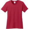 Custom Port & Co Womens Core Cotton Tee. Red