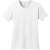 Custom Port & Co Womens Core Cotton Tee. White