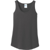 Custom Port & Co Womens Core Cotton Tank Top. Charcoal Gray