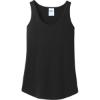 Custom Port & Co Womens Core Cotton Tank Top. Jet Black