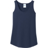 Custom Port & Co Womens Core Cotton Tank Top. Navy Blue