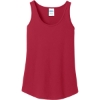 Custom Port & Co Womens Core Cotton Tank Top. Red