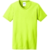 Custom Port & Co Womens Core Blend Tee. Safety Green