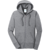 Custom Port & Co Womens Core Fleece Full-Zip Hooded Sweatshirt. Athletic Heather Gray