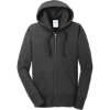 Custom Port & Co Womens Core Fleece Full-Zip Hooded Sweatshirt. Dark Hthr Grey