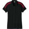 Custom Sport-Tek Womens Competitor United Polo Black/Deep Red