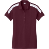 Custom Sport-Tek Womens Competitor United Polo Maroon Red/White