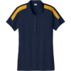 Custom Sport-Tek Womens Competitor United Polo True Navy Blue/Gold