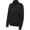Custom Sport-Tek Womens Sport-Wick Fleece Full-Zip Jacket. Black