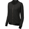 Custom Sport-Tek Womens Lightweight French Terry Bomber Heather Black