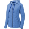 Custom Sport-Tek Womens PosiCharge Tri-Blend Wicking Fleece Full-Zip Hooded Jacket True Royal Blue Heather