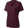 Custom Sport-Tek Womens PosiCharge RacerMesh V-Neck Tee. Maroon