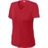 Custom Sport-Tek Womens PosiCharge Competitor V-Neck Tee. Deep Red
