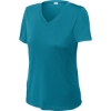 Custom Sport-Tek Womens PosiCharge Competitor V-Neck Tee. Tropic Blue