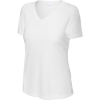 Custom Sport-Tek Womens PosiCharge Competitor V-Neck Tee. White