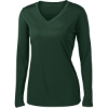 Custom Sport-Tek Womens Long Sleeve PosiCharge Competitor V-Neck Tee. Forest Green
