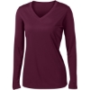 Custom Sport-Tek Womens Long Sleeve PosiCharge Competitor V-Neck Tee. Maroon