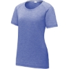 Custom Sport-Tek Womens PosiCharge Tri-Blend Wicking Scoop Neck Raglan Tee. True Royal Blue Heather