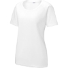 Custom Sport-Tek Womens PosiCharge Tri-Blend Wicking Scoop Neck Raglan Tee. White
